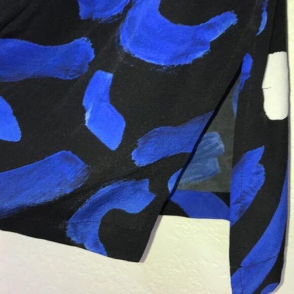 GREY Jason Wu Marine Multi Color Block Print Silk Blouse Top Size 6 - Picture 6 of 16